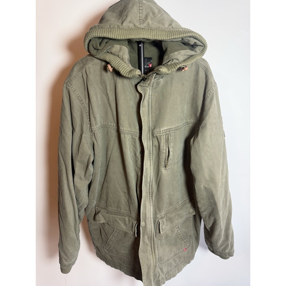Quiksilver Men's Dark Gray Military Jacket 2xl (16)